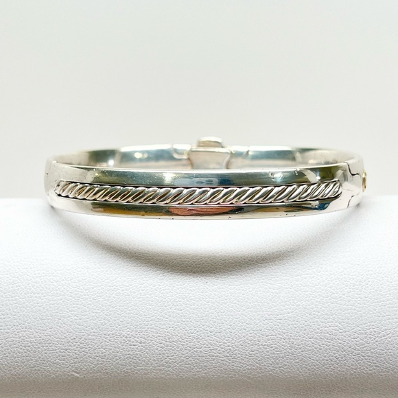David Yurman Cable Inlay Bracelet .925/18K - Picture 2 of 8